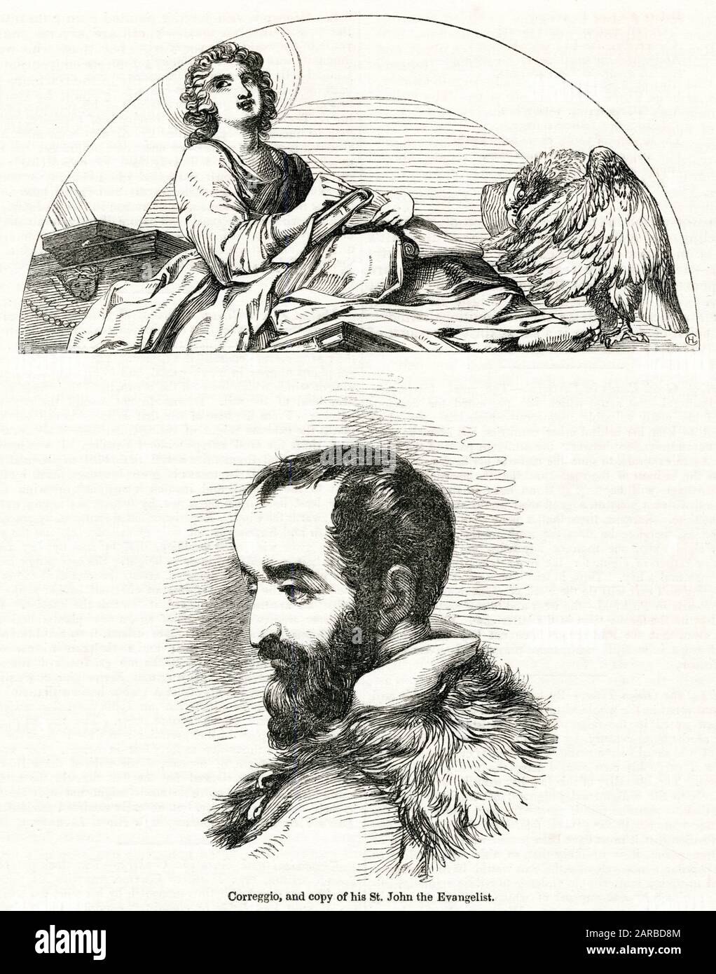 Correggio, artiste italien, avec des détails de St John Banque D'Images