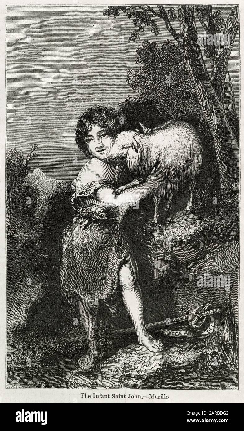 Le bébé Saint Jean [le Baptiste], par Murillo Banque D'Images