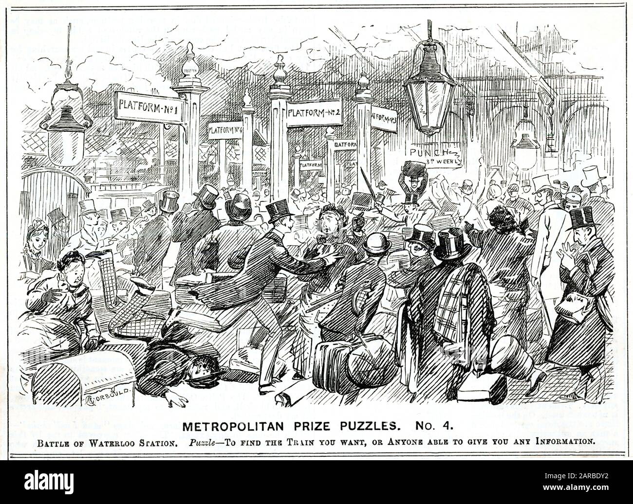 Metropolitan Prize Puzzles, no.4, gare de Waterloo, Londres. Banque D'Images