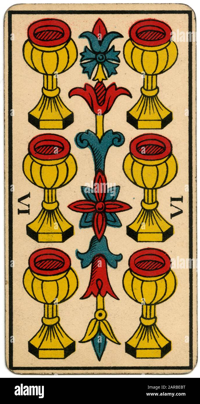 6 De Baton Tarot De Marseille Marseille tarot Banque d'images détourées - Alamy