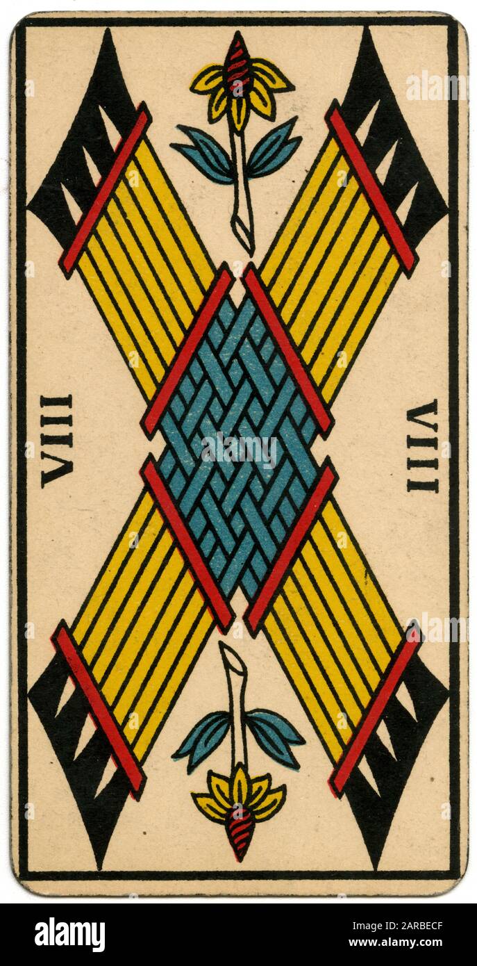 8 De Baton Tarot De Marseille