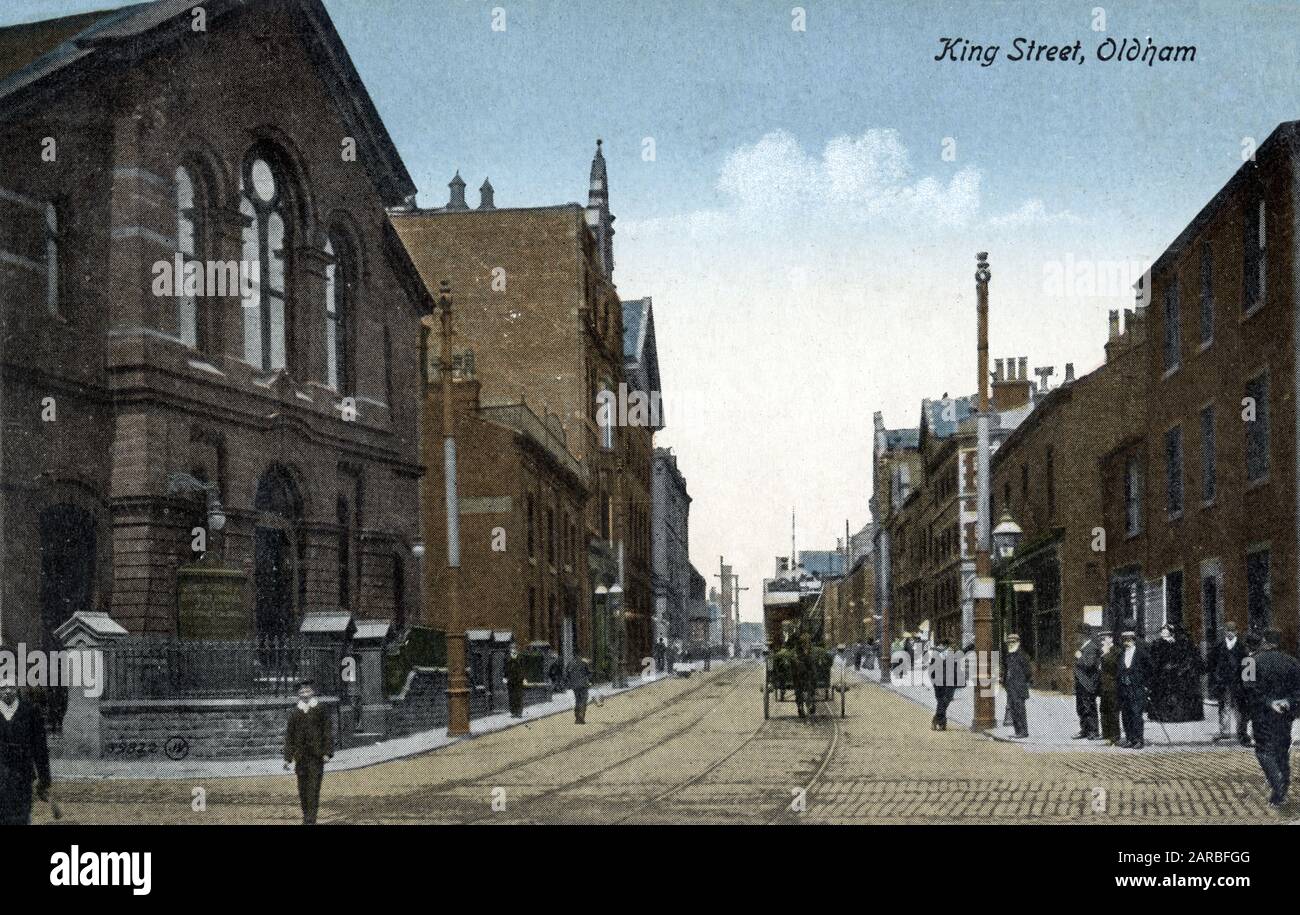 King Street, Oldham, Lancashire. Banque D'Images