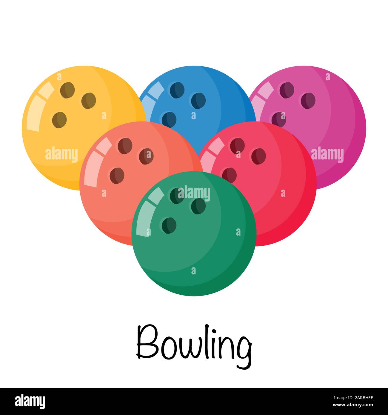 Boule de jeu de bowling, illustration vectorielle Illustration de Vecteur
