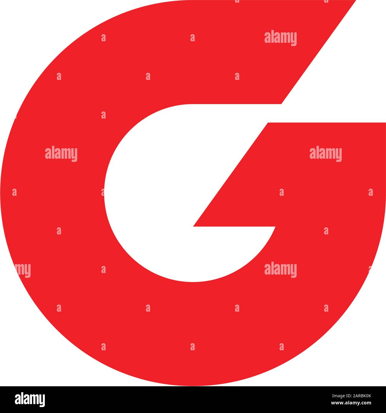 Lettre g-flèche haut vector logo géométrique Illustration de Vecteur
