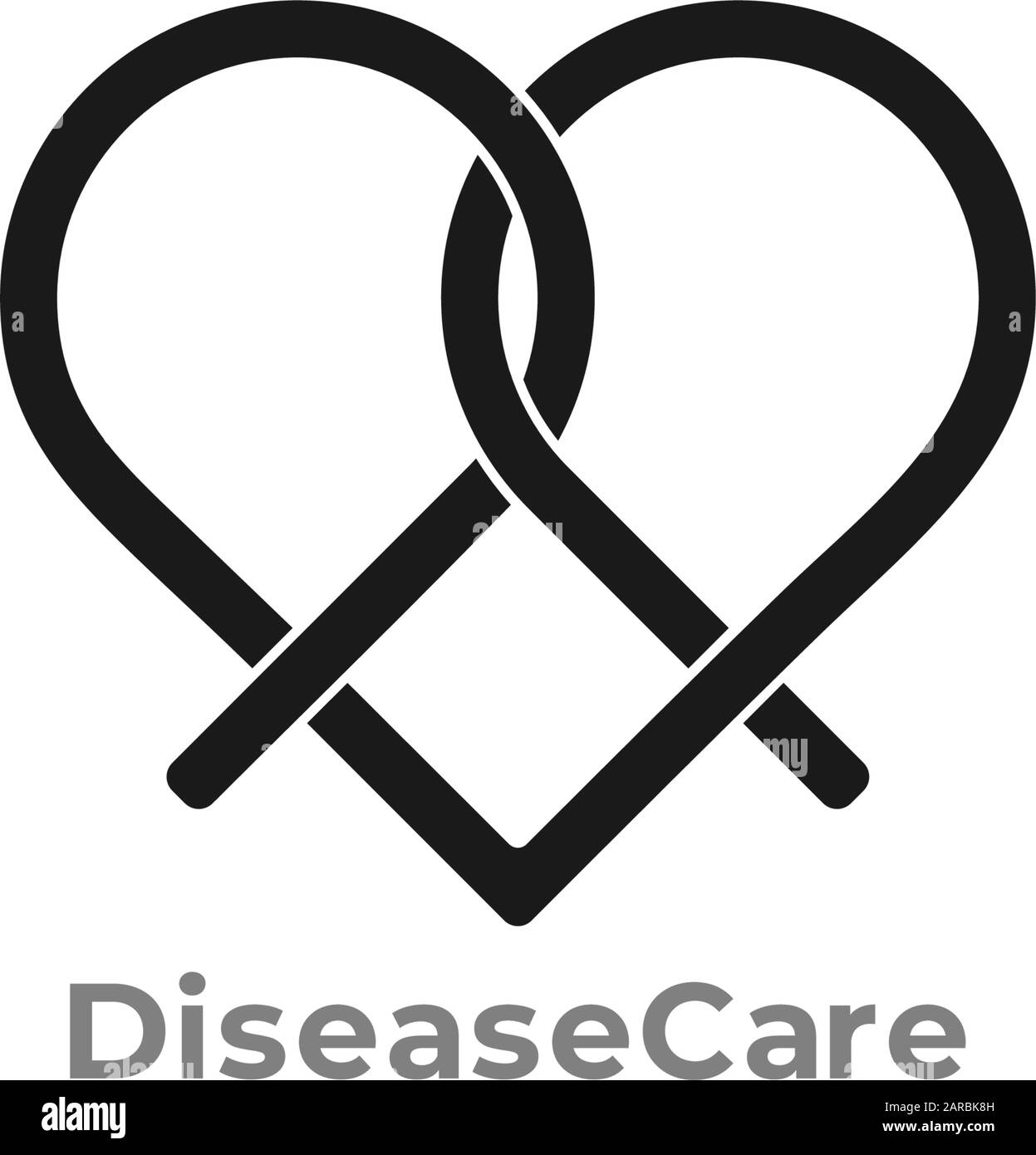 symbole vecteur de ruban amour maladie soins concept médical Illustration de Vecteur
