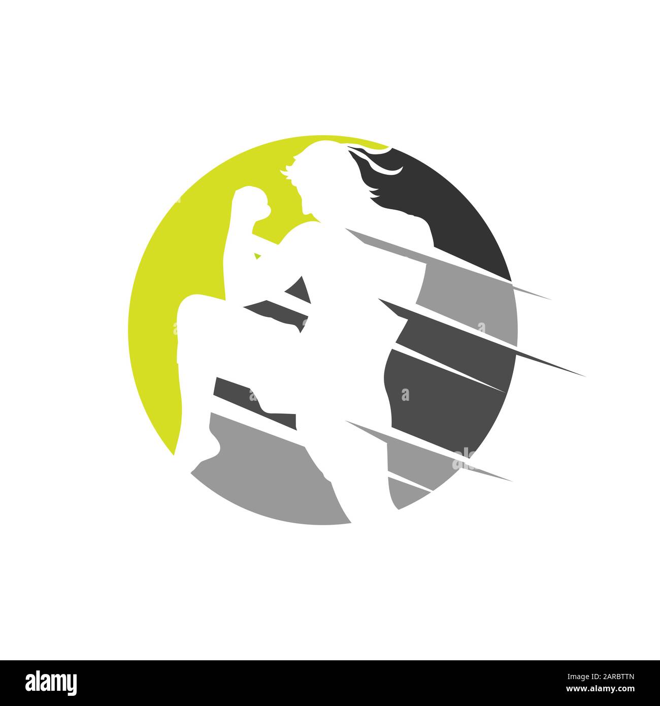 muay thai boxe kickboxing logo design illustrations vectorielles Illustration de Vecteur