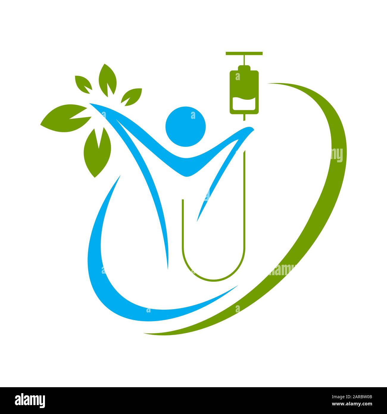illustrations vectorielles de conception du logo healty nutrition vitamine infusion Illustration de Vecteur
