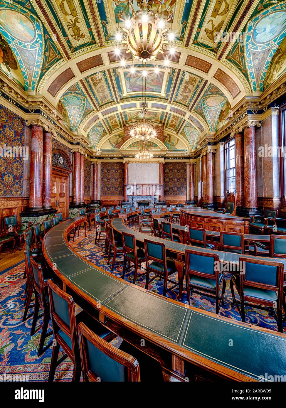 Salle du Registre de la Marine, 71 Fenchurch Street, Londres, Royaume-Uni Banque D'Images