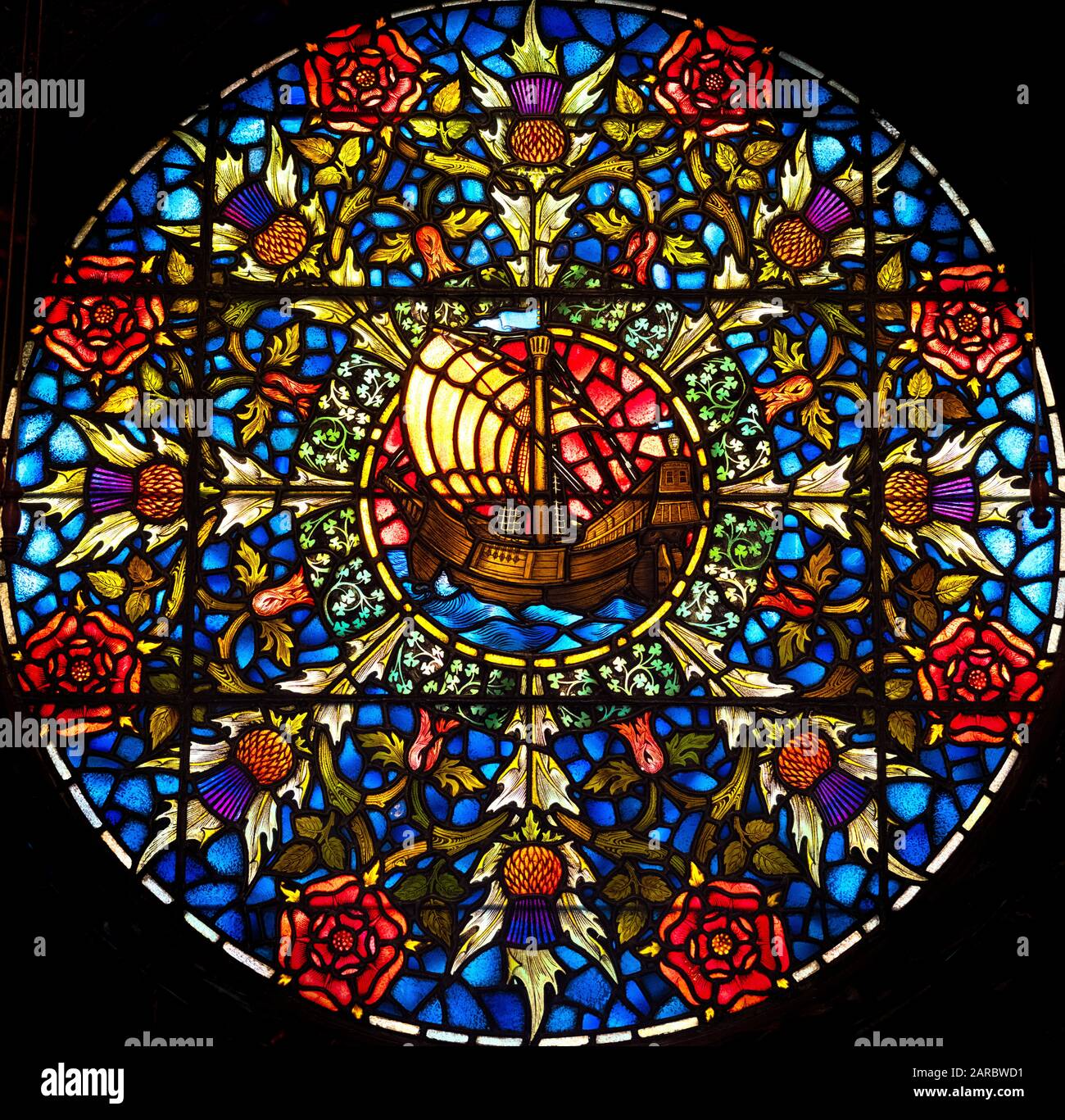 Rose Window, Lloyd's Register of Shipping, 71 Fenchurch Street, Londres, Angleterre. Banque D'Images