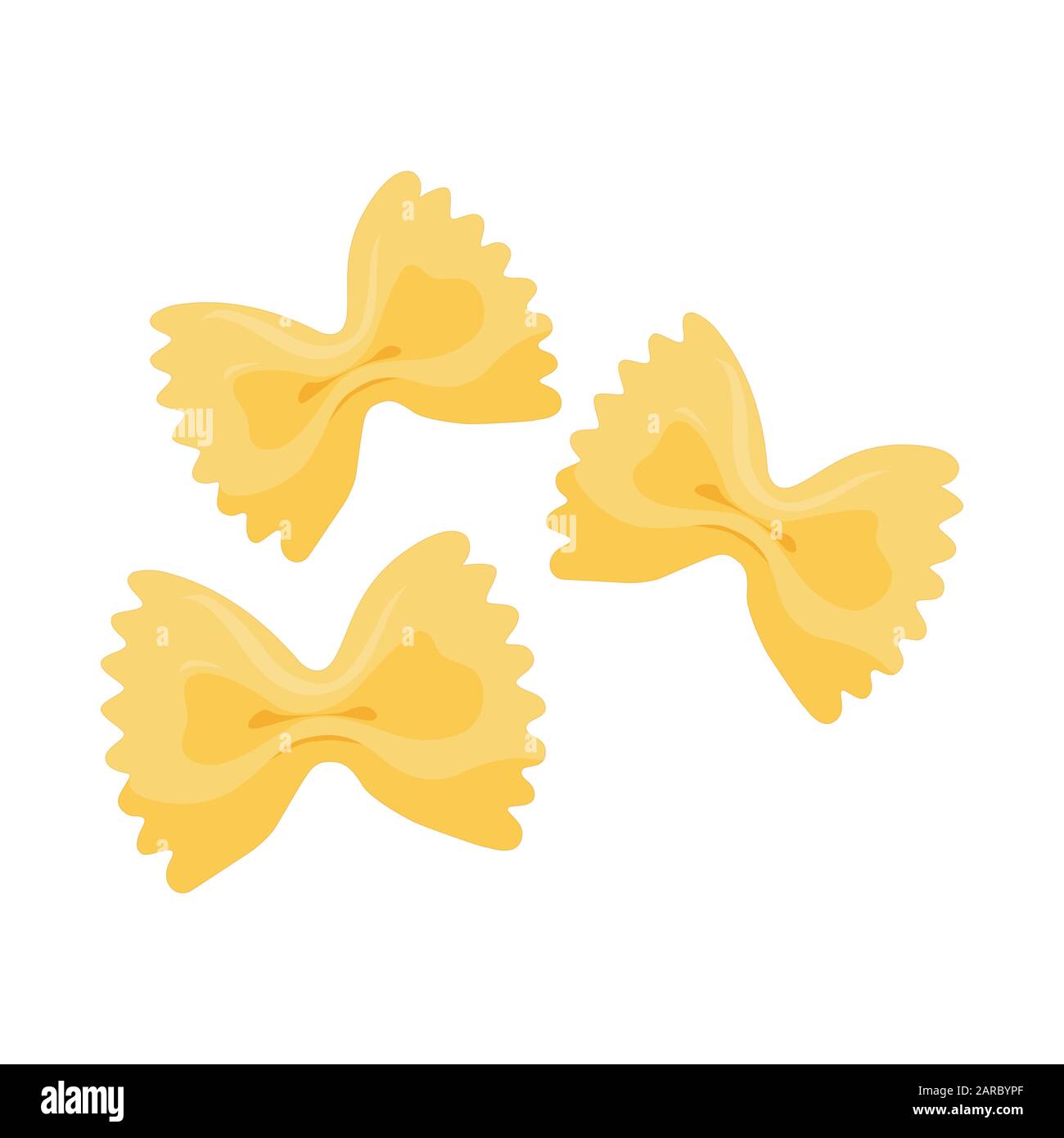 Pâtes italiennes, farfalle. Illustration vectorielle Illustration de Vecteur