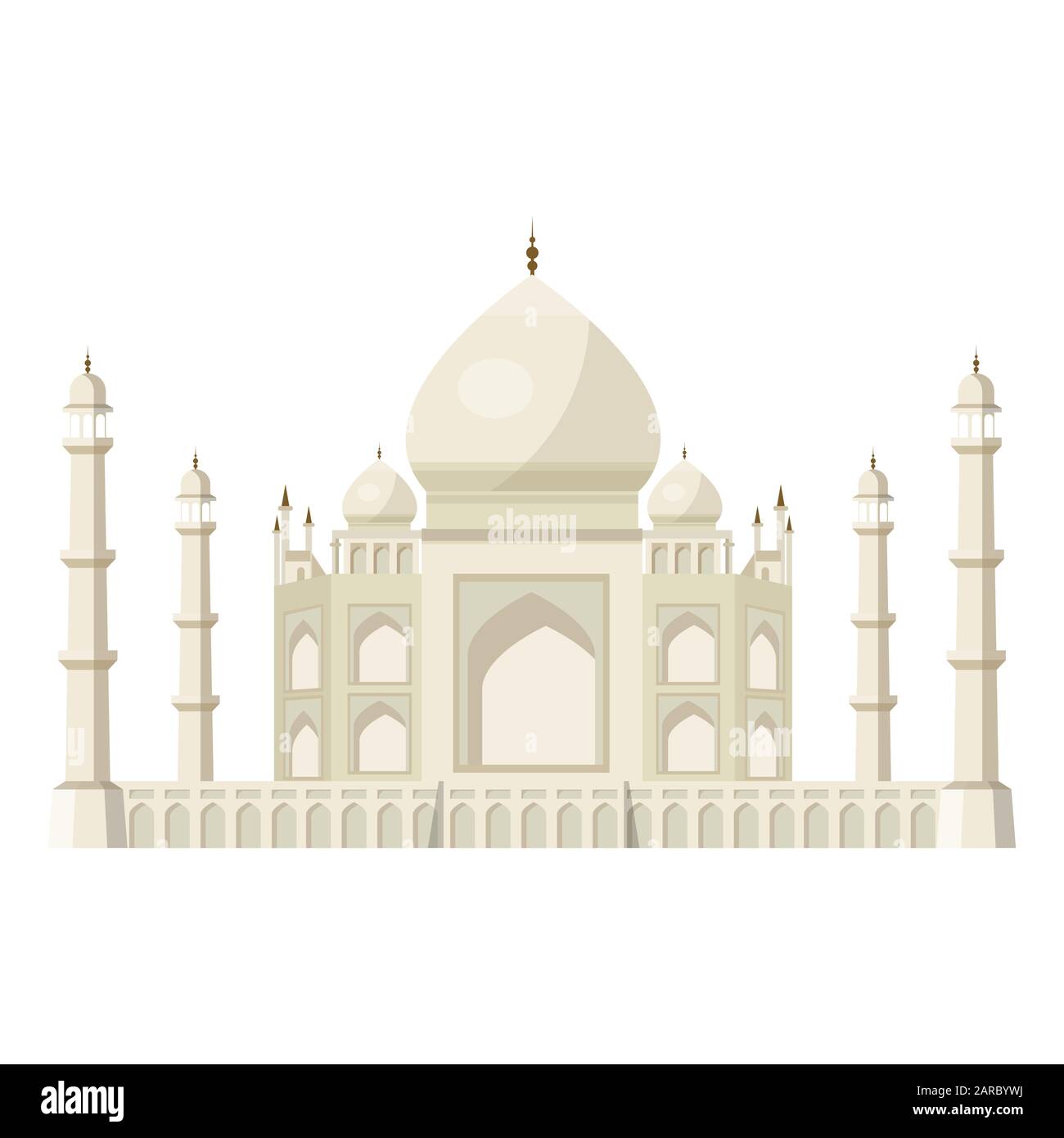Palais indien. Roi palais. Palais blanc, illustration vectorielle Illustration de Vecteur