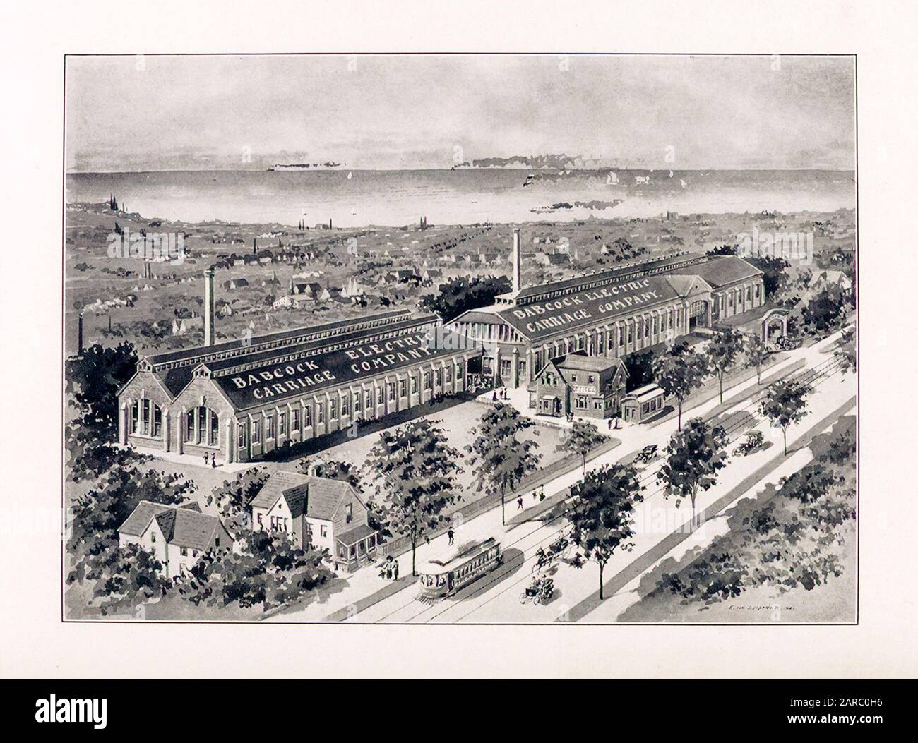 Babcock Electric Carriage Company, Buffalo New York, illustration 1909 Banque D'Images