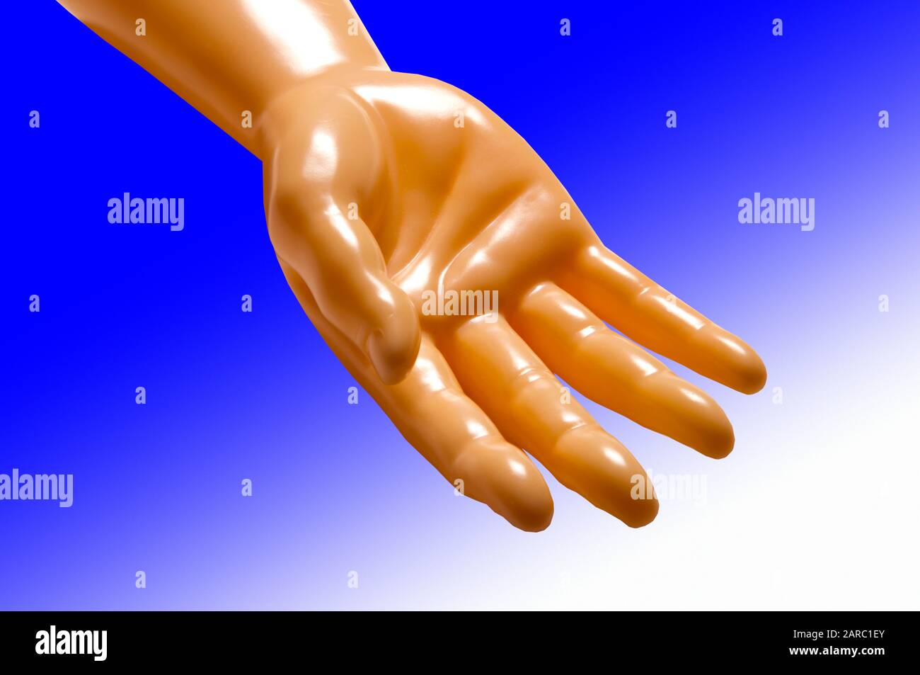 Prothèse bras et main. Banque D'Images