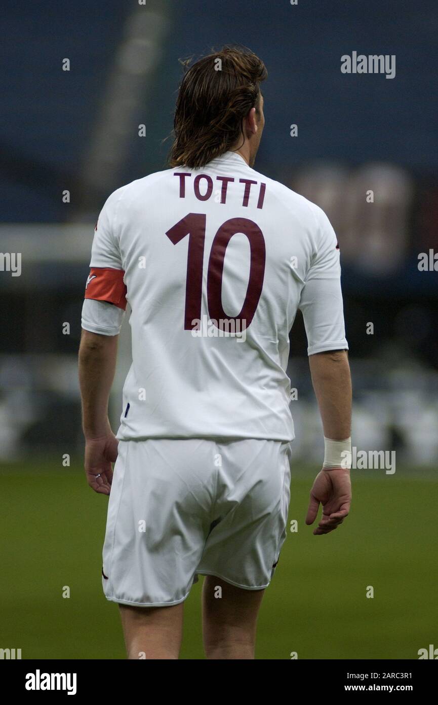 Milan Italie, 06 avril 2003, Stade G.MEAZZA SAN SIRO, Campionato di Calcio Seria A 2002/2003, FC Inter - AS Roma: Francesco Totti pendant le match Banque D'Images