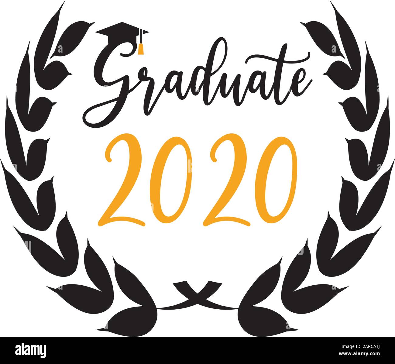 Typographie De Lettrage De Citation De Graduation Diplome Image Vectorielle Stock Alamy
