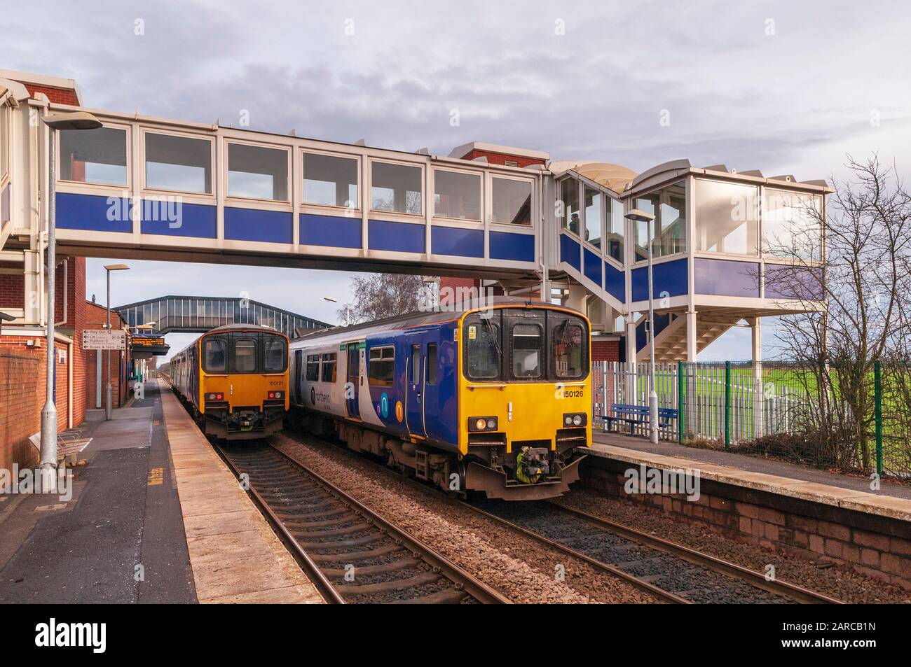 Gare de Birchwood. Warrington. Banque D'Images