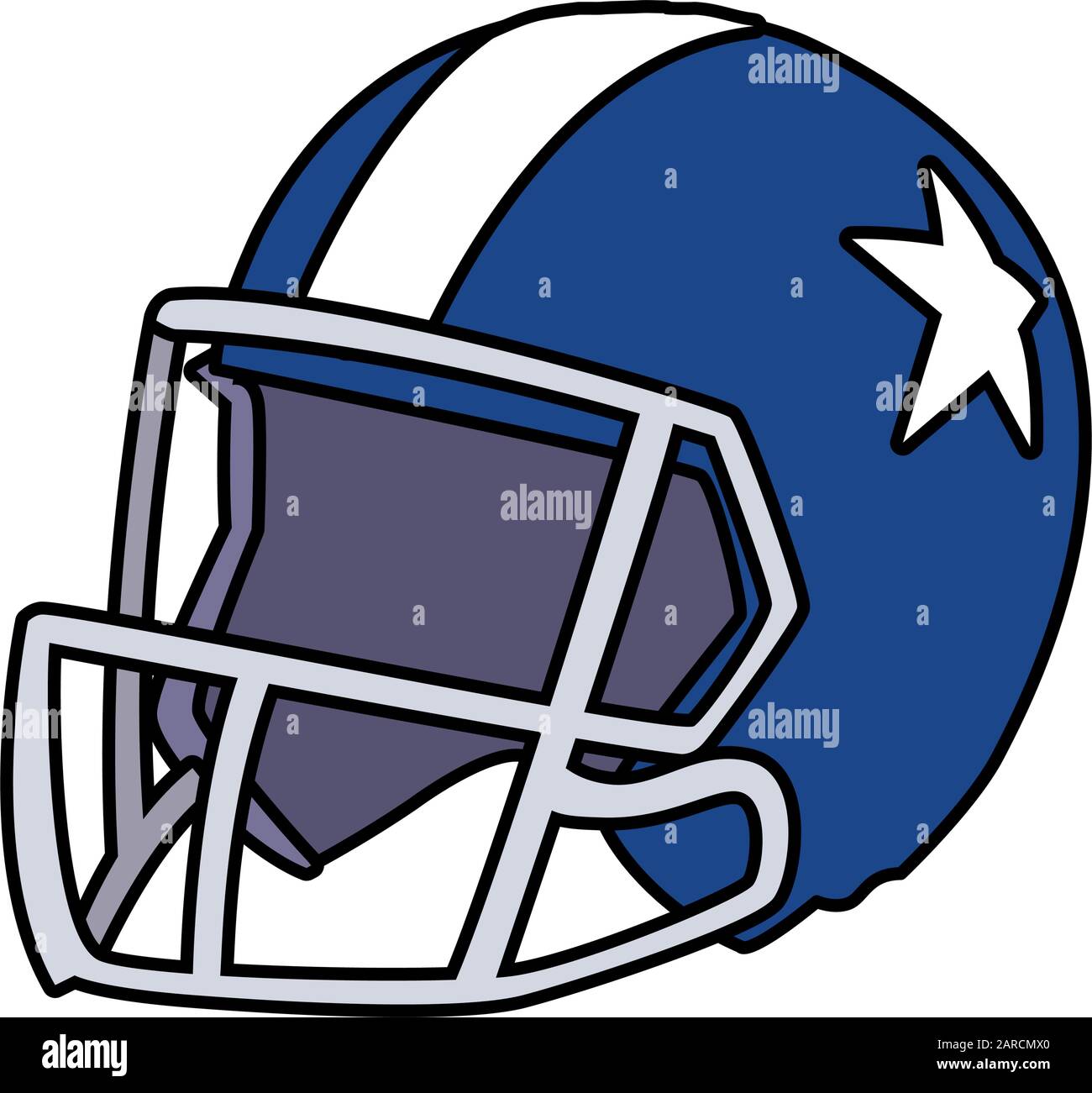 casque de football américain sur fond blanc illustration vectorielle Illustration de Vecteur
