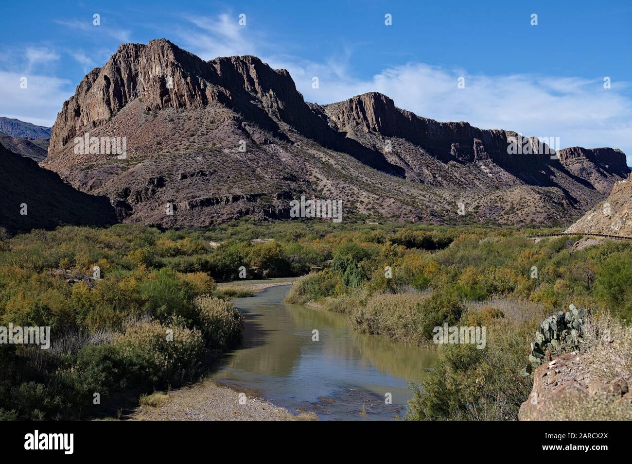 La rivière Rio Grande dans le parc national de Big Bend Banque D'Images
