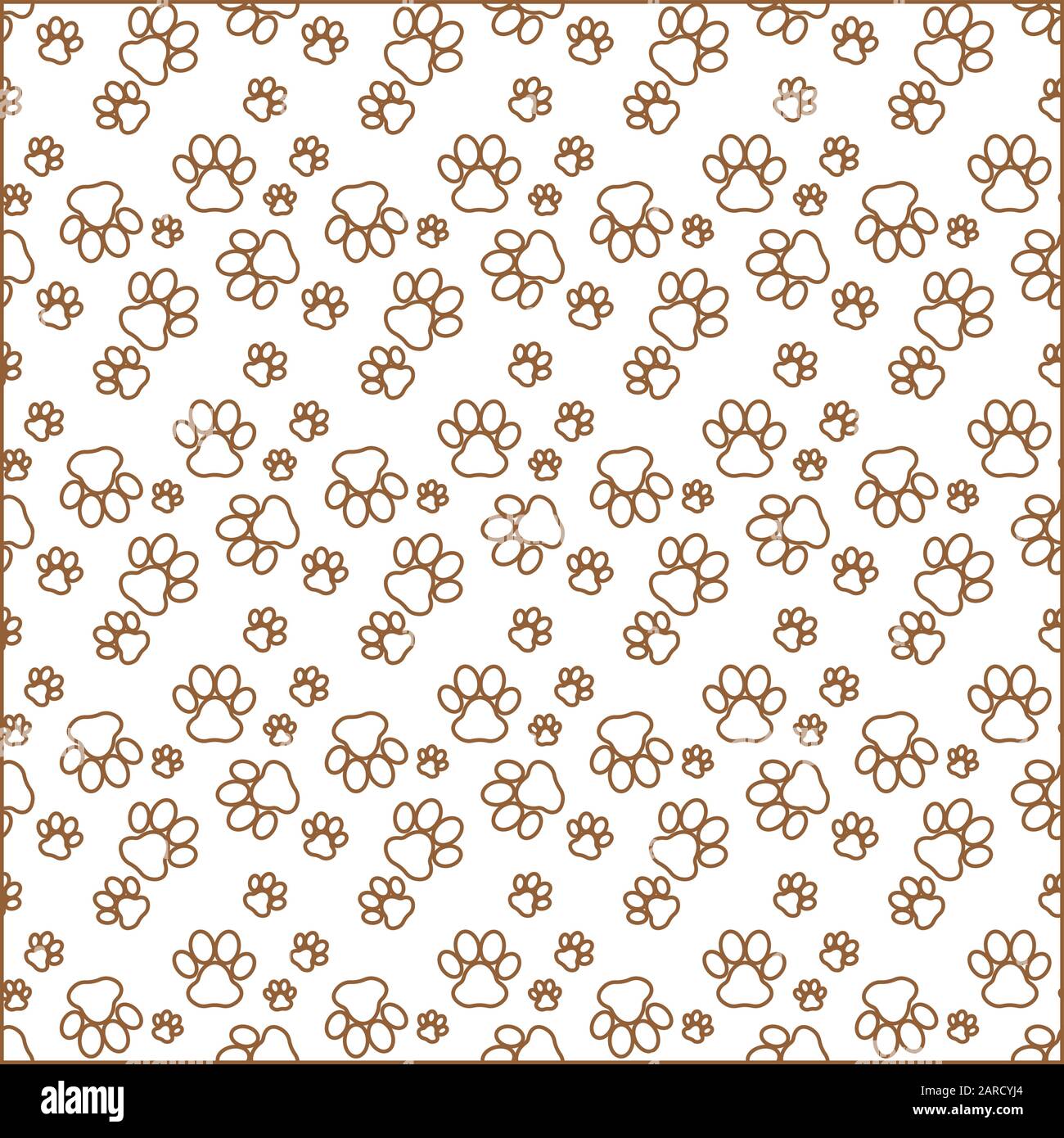 Paw print sans couture. Des traces de Cat Textile Pattern. Empreinte de chat modèle homogène. Seamless Vector Illustration de Vecteur
