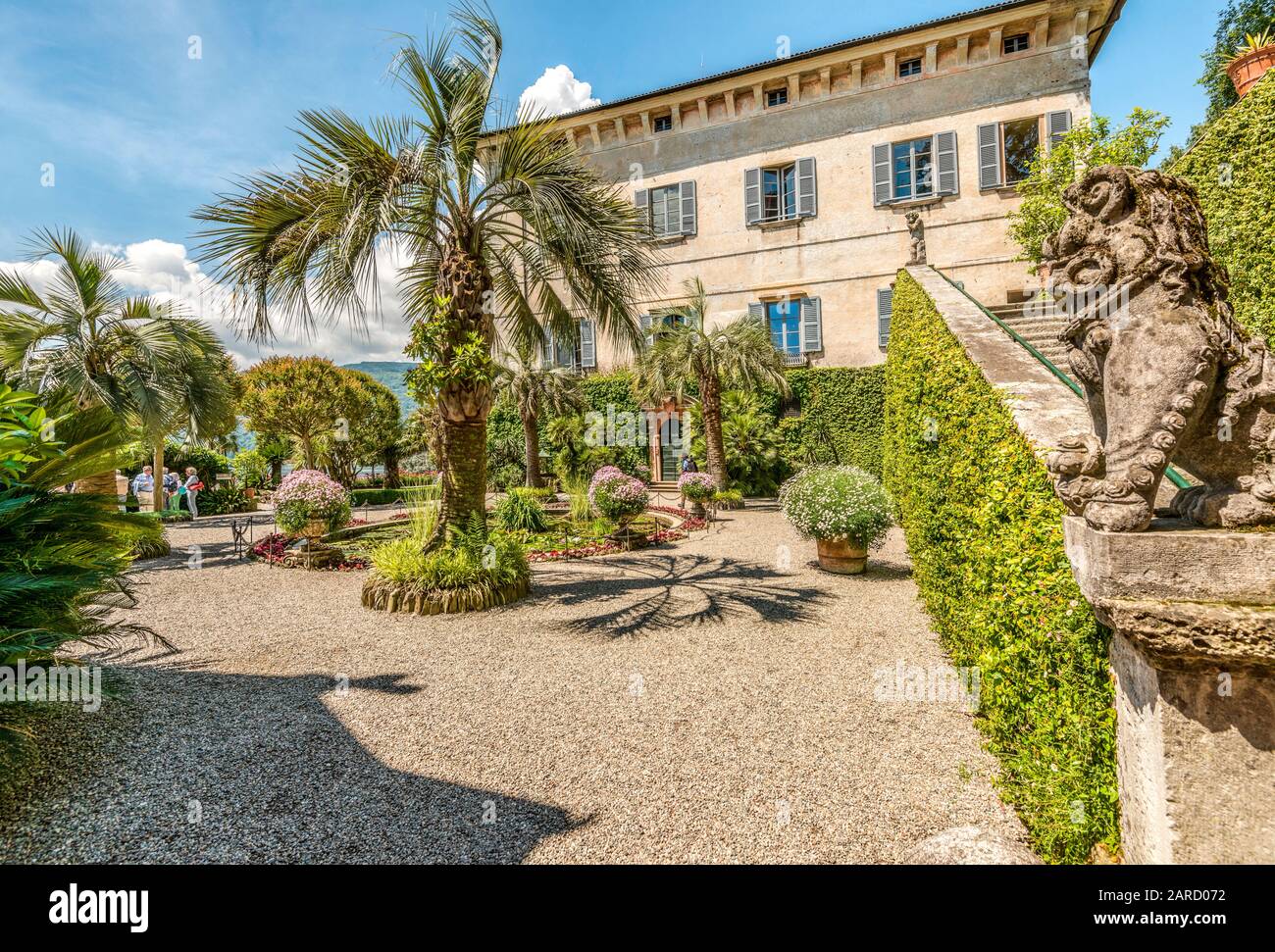 Cour Du Palazzo Madre À Isola Madre, Lago Maggiore, Piémont, Italie Banque D'Images
