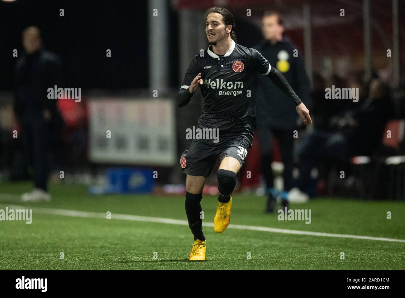 WIJDEWORMER, 27-01-2020 , complexe de stages AFAS , saison 2019 / 2020, Football néerlandais Keuken Kampioen Divisie. Amir Absalem, joueur d'Almere City, pendant le match Jong AZ - Almere City Banque D'Images