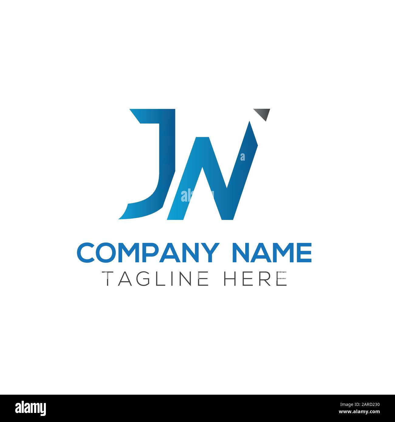 Modèle vectoriel de conception de logo lettre JN. Illustration Vectorielle Jn Linked Letter Design Initiale Illustration de Vecteur