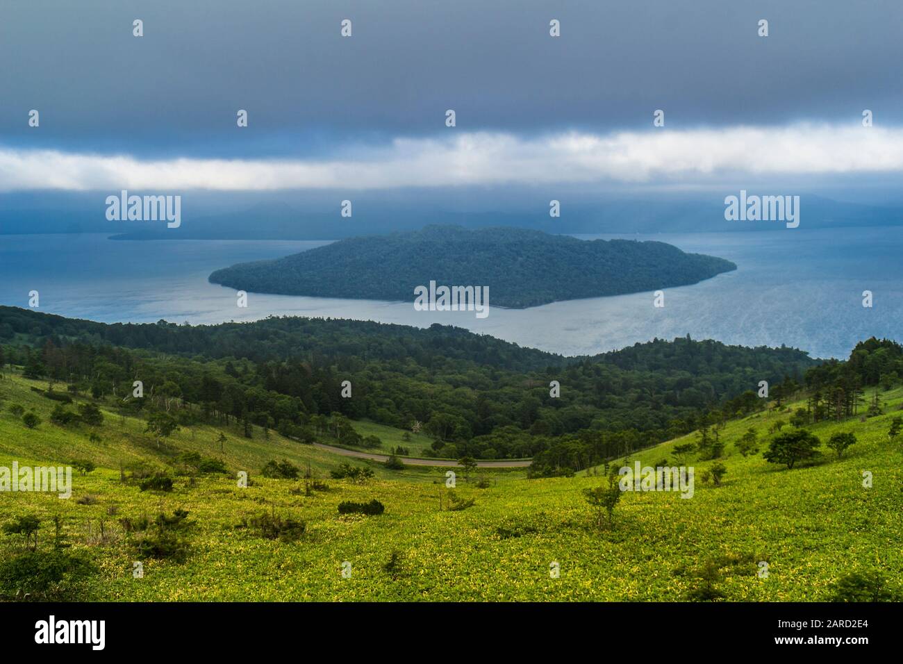 Col Bihoro, lac Kussharo, Hokkaido Banque D'Images