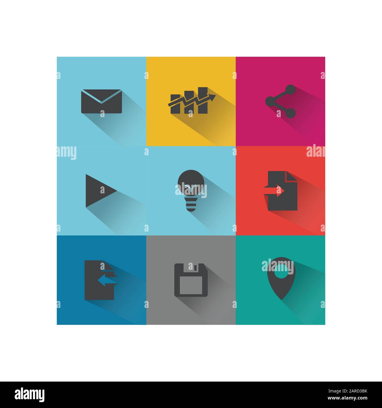 Ensemble d'icônes Web dans un design moderne à double ombre. Icônes des éléments Web image de conception vectorielle Illustration de Vecteur