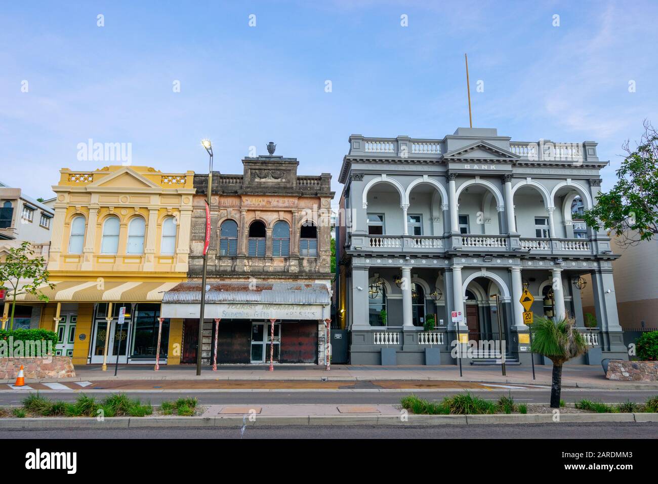 Bâtiments Historiques Le Long De Flinders Street, Townsville Queensland Australie Banque D'Images