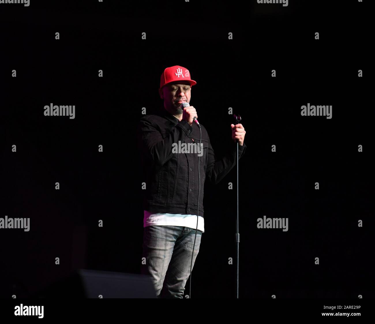 24 janvier 2020, Norfolk, Virginie, États-Unis: JO KOY apporte les rires à la Chartway Arena de la Old Dominion University, Norfolk, Virginie le 24 janvier 2020. Photo © Jeff Moore (Credit image: © Jeff Moore/ZUMA Wire) Banque D'Images