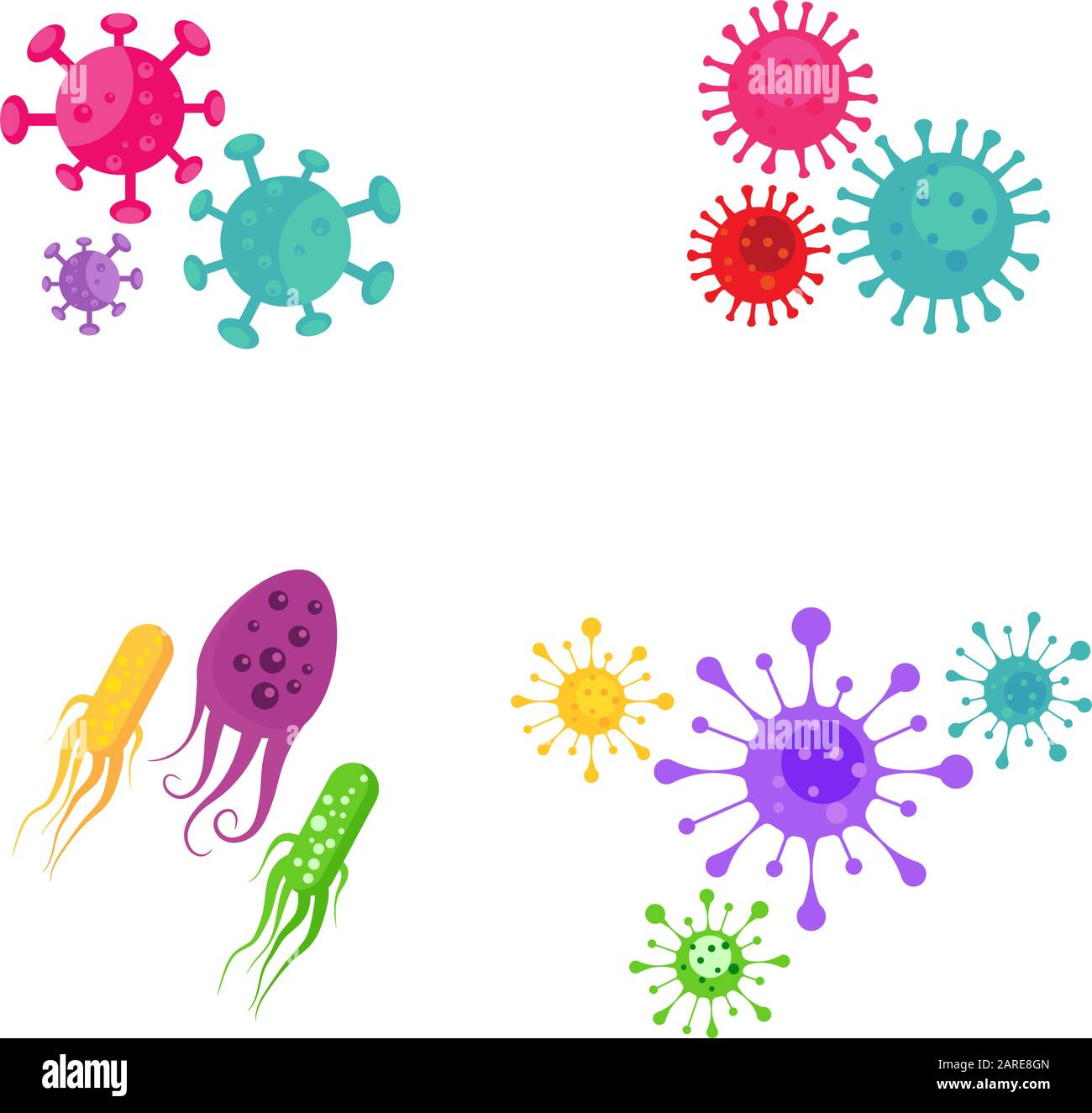 Modèle d'icône d'illustration de vecteur de virus Illustration de Vecteur