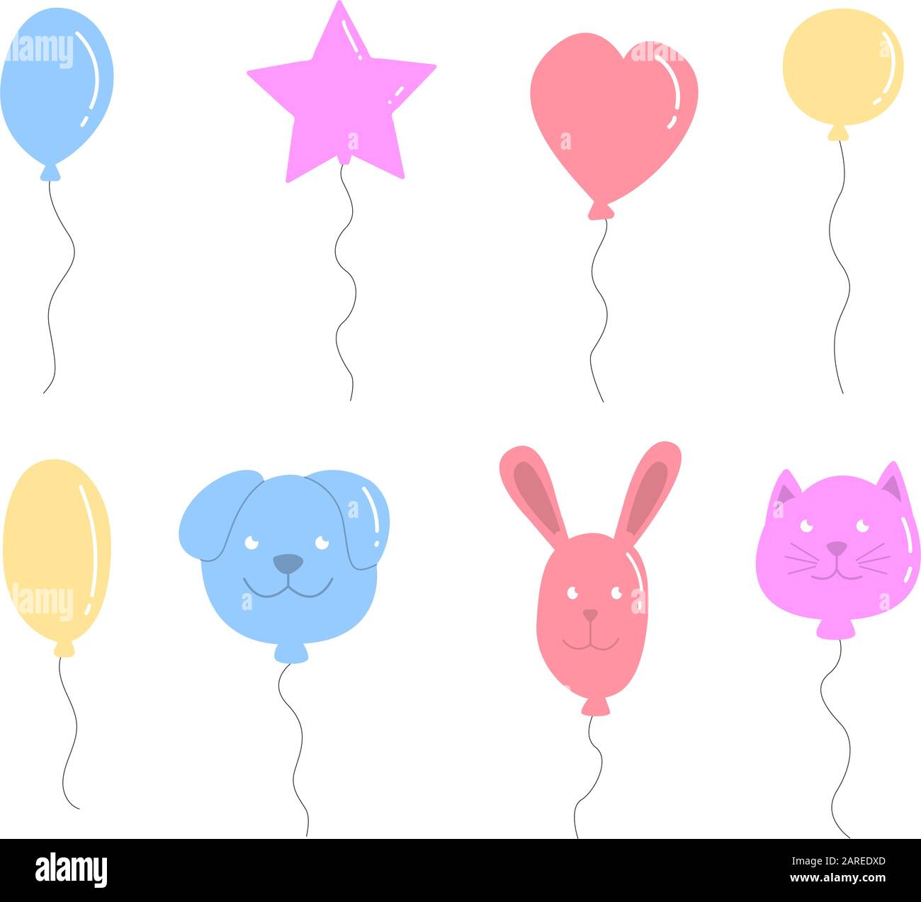 Jeu de bulles dans différentes formes et couleurs. Style dessiné à la main Illustration de Vecteur