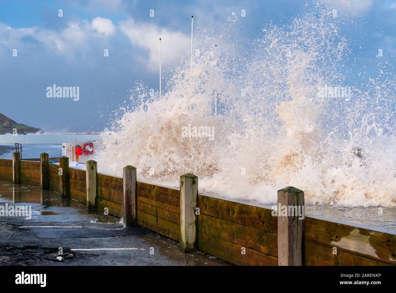 Mer De Tempête, Ouest Ho! North Devon, Royaume-Uni Banque D'Images