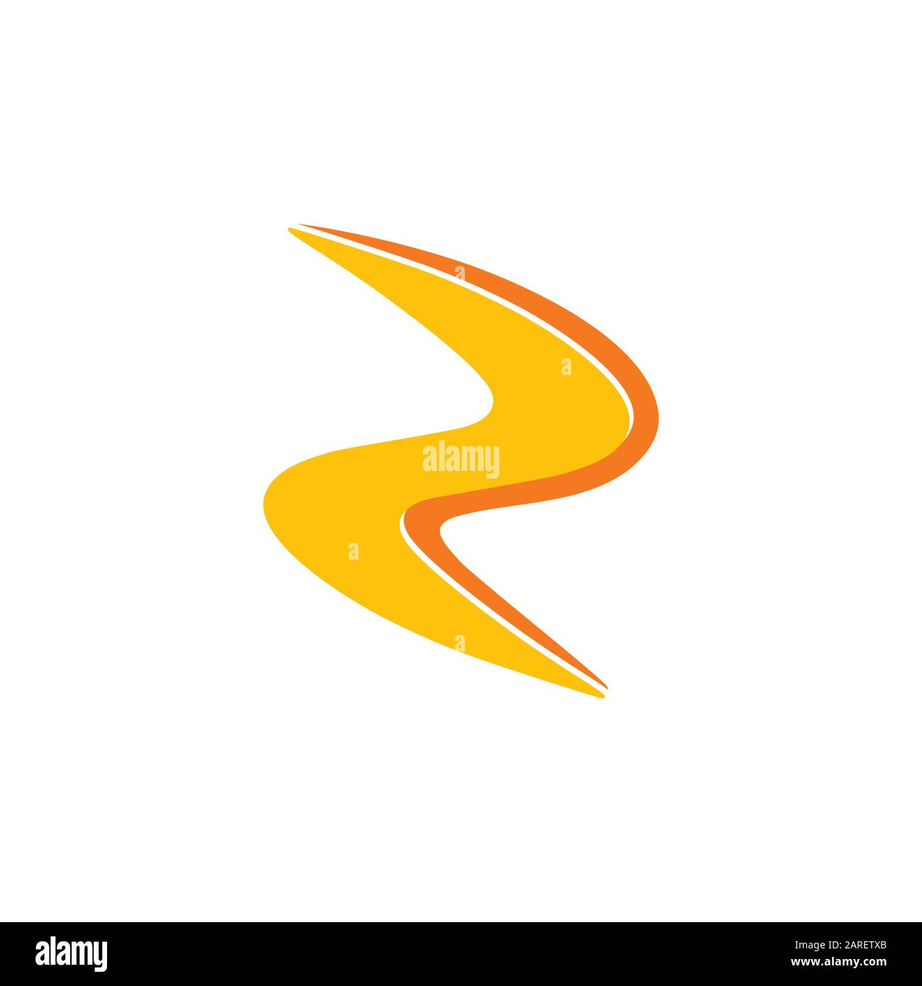 courbes abstraites forme un simple vecteur de logo Illustration de Vecteur