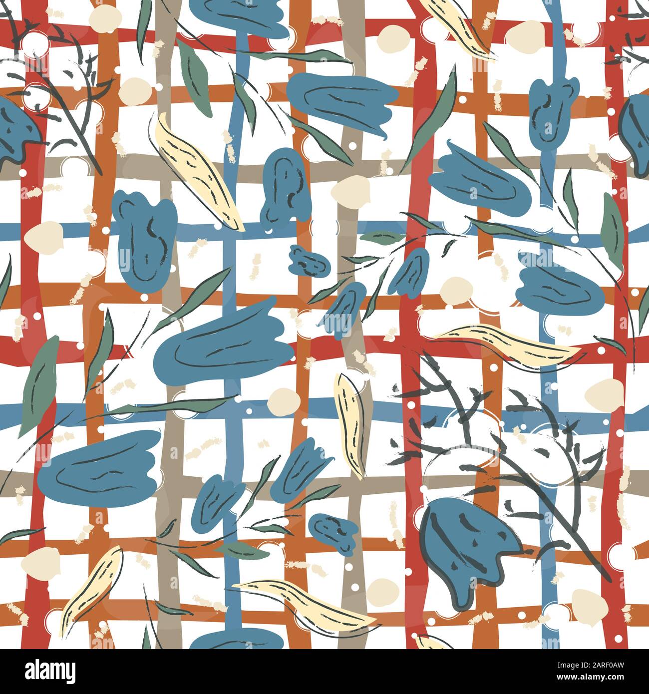 Transparente Floral Pattern. Faites à la main. Vector Illustration Illustration de Vecteur