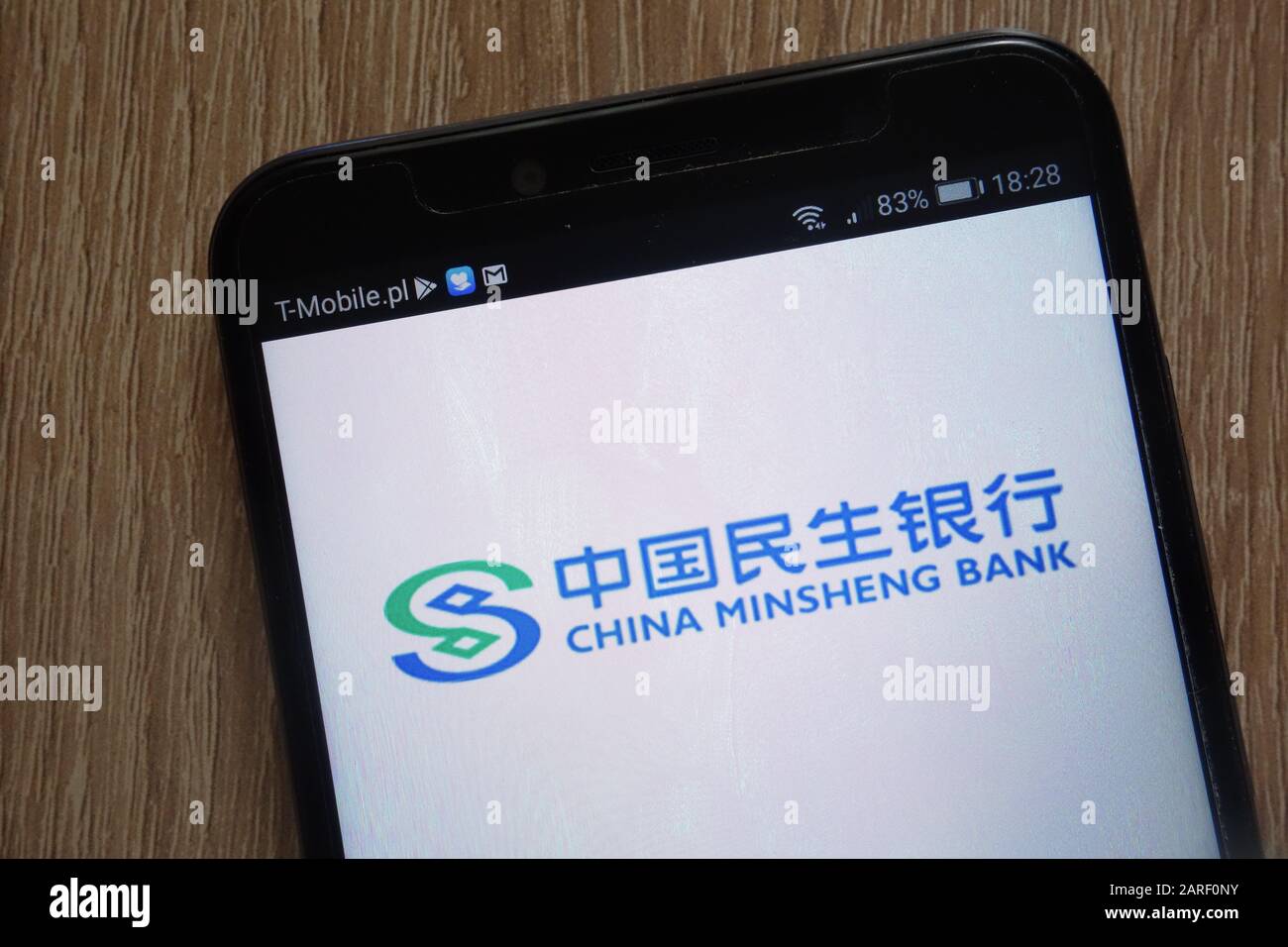 Logo China Minsheng Bank affiché sur un smartphone moderne Banque D'Images