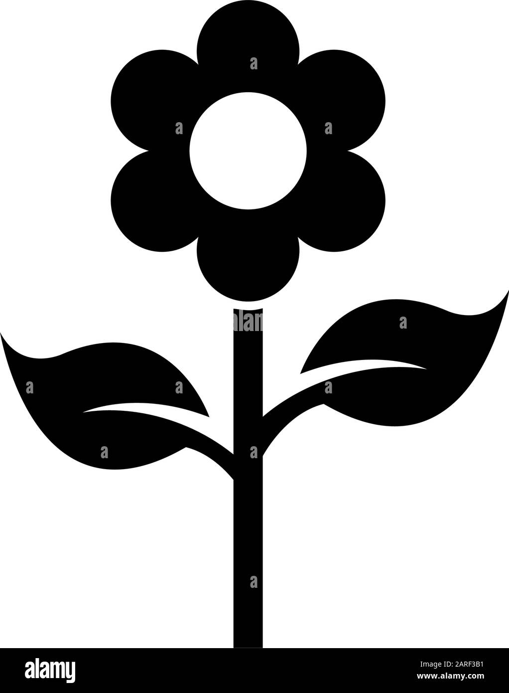 Blossom De Chamomile, Plante De Fleur. Illustration De L'Icône Vecteur Plat. Symbole noir simple sur fond blanc. Motif fleurs et fleurs en forme de fleurs et fleurs en forme de fleurs Illustration de Vecteur