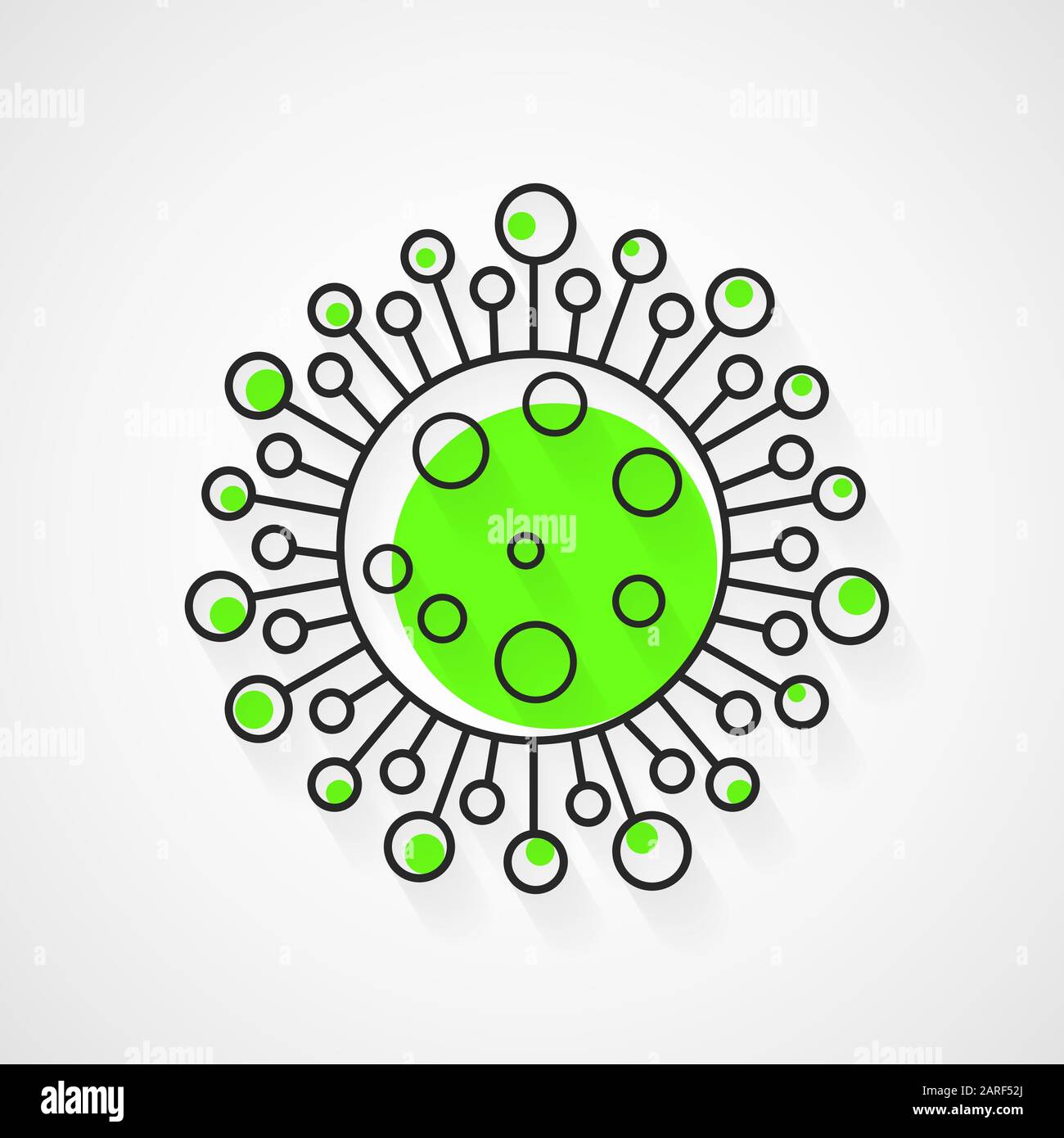 Le Syndrome Respiratoire Du Moyen-Orient Coronavirus Un Nouveau Coronavirus , Silhouette Plate Du Virus Autour De . Chine Illustration de Vecteur