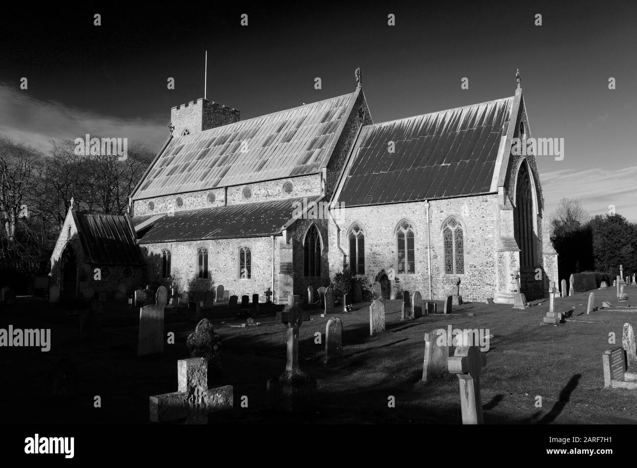 Église St Marys, ancien village de Hunstanton, North Norfolk, Angleterre, Royaume-Uni Banque D'Images