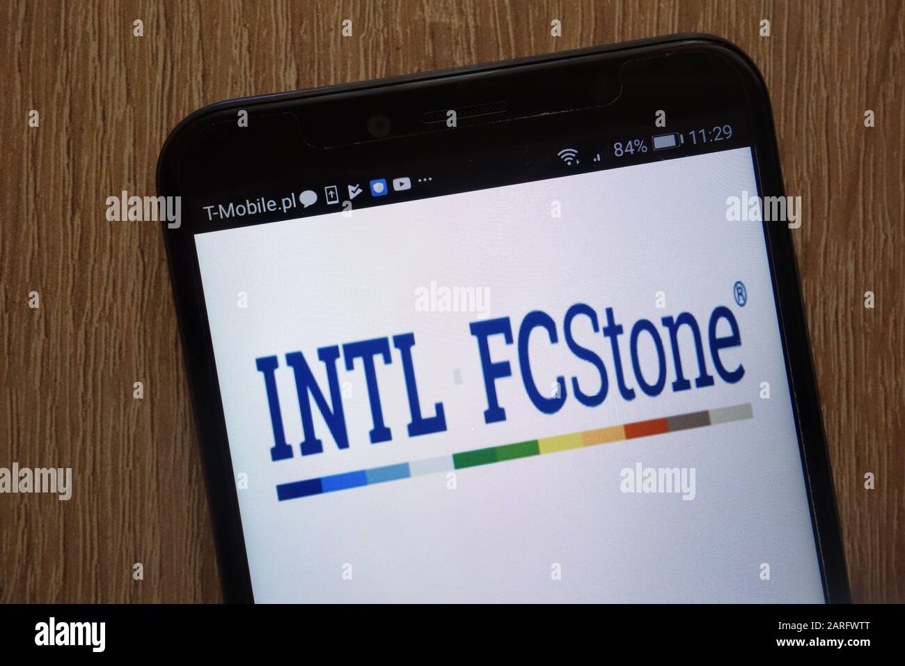 Logo FCStone sur un smartphone moderne Banque D'Images