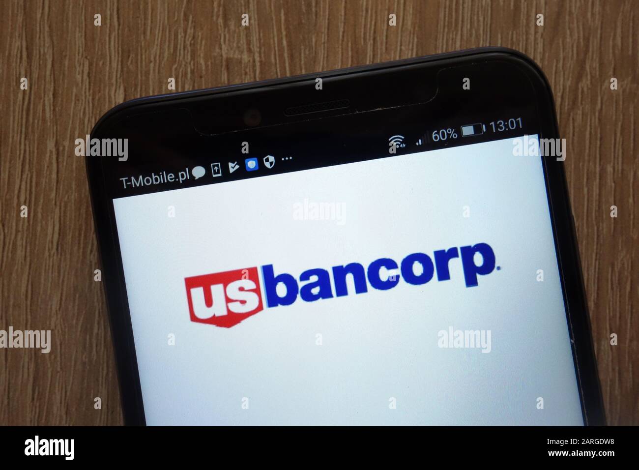 Logo U.S. Bancorp affiché sur un smartphone moderne Banque D'Images