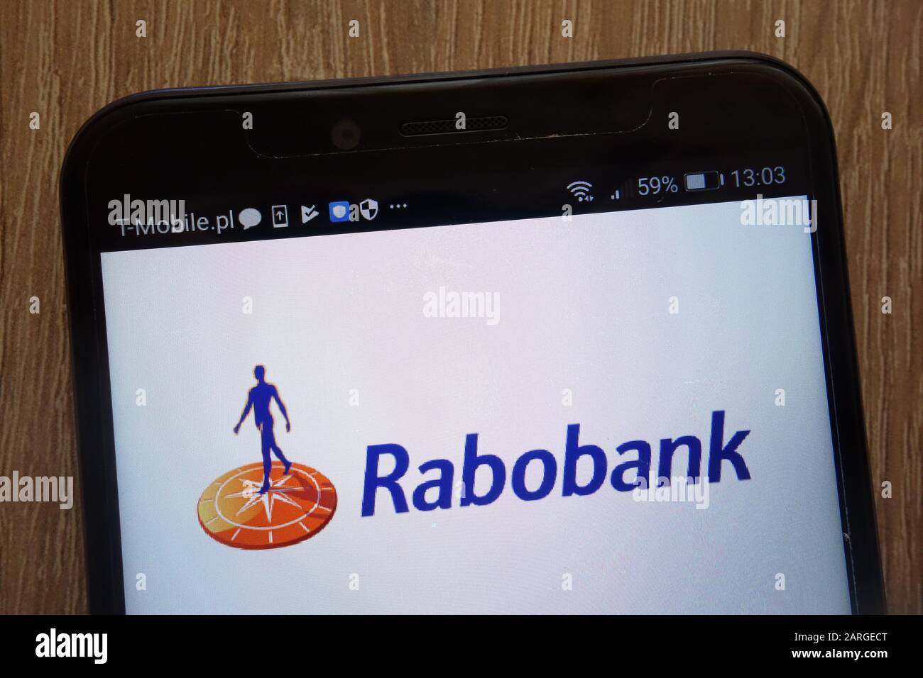 Logo Rabobank affiché sur un smartphone moderne Banque D'Images