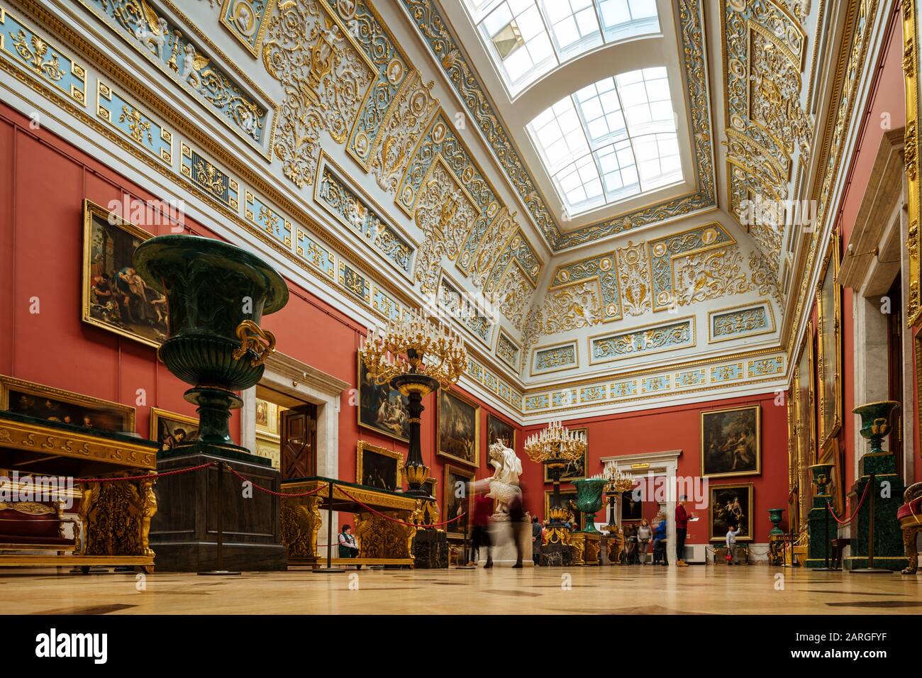 Intérieur Du Musée De L'Ermitage, Site Classé Au Patrimoine Mondial De L'Unesco, Saint-Pétersbourg, Oblast De Leningrad, Russie, Europe Banque D'Images