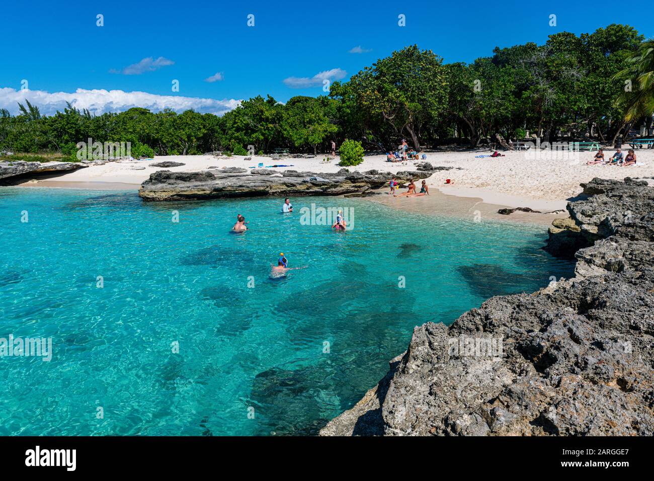 Smith'S Barcadere Crique De Sable, Grand Cayman, Îles Caïmanes, Caraïbes, Amérique Centrale Banque D'Images