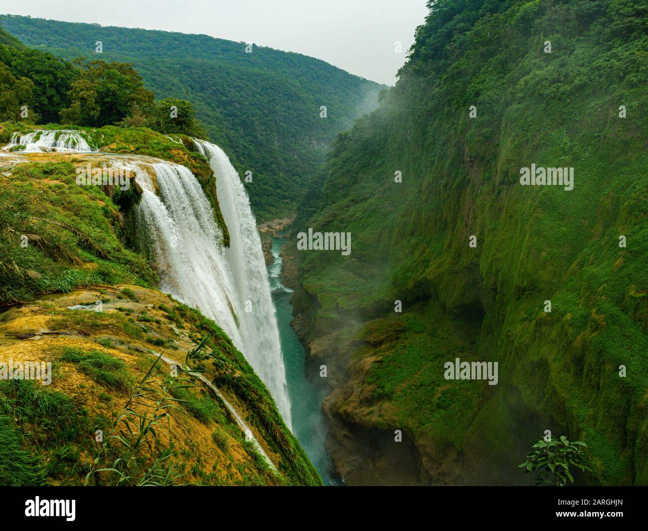 Cascades De Tamul, Huasteca Potosi, San Luis Potosi, Mexique, Amérique Du Nord Banque D'Images