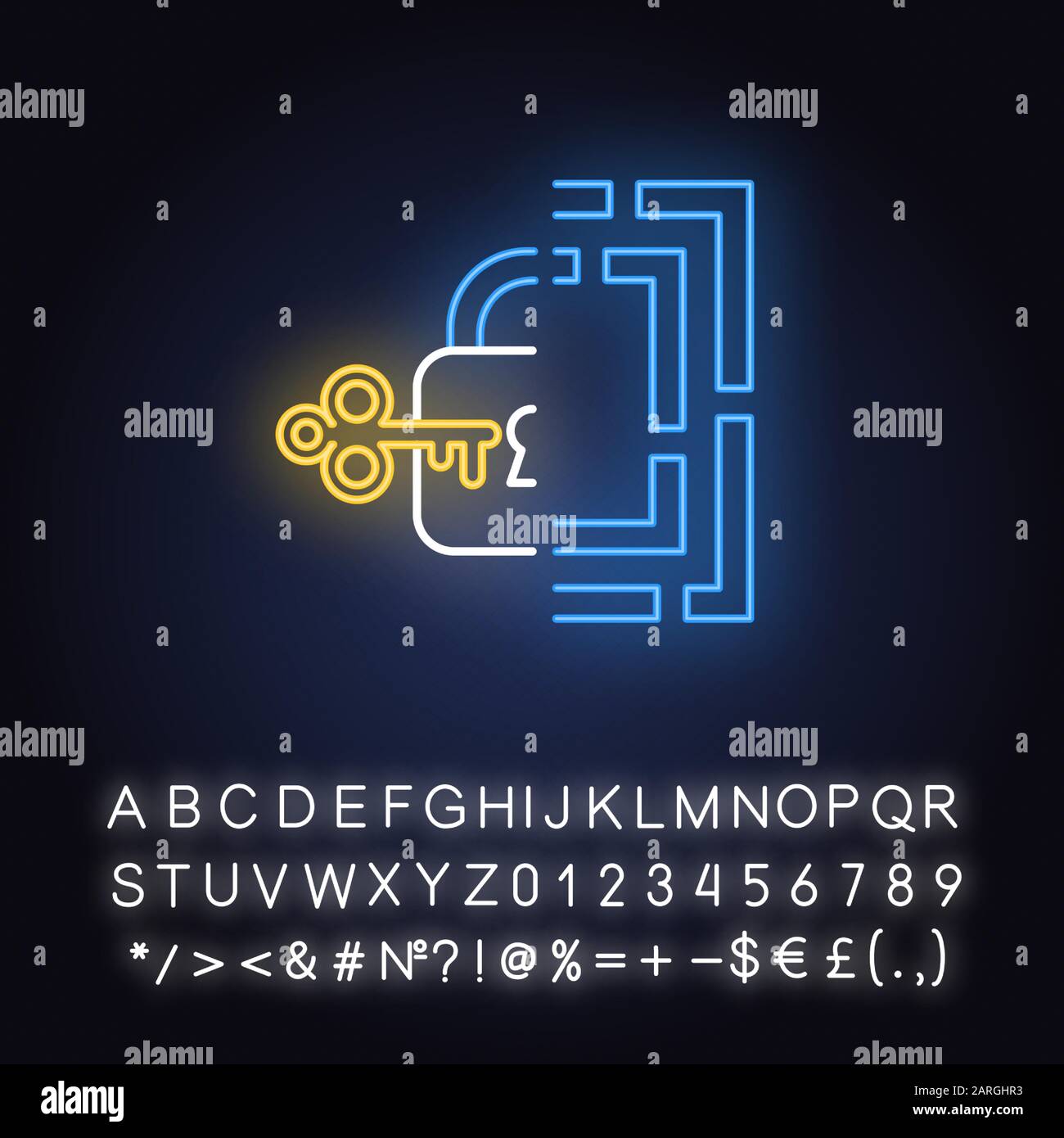 Solution Riddle trouver l'icône de lumière néon. Labyrinthe, casse-tête ...