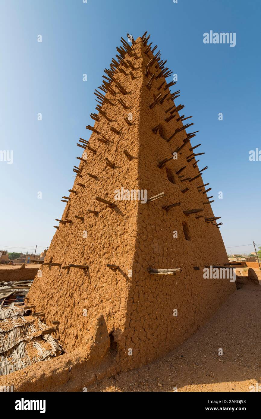 Grande Mosquée, Site Classé Au Patrimoine Mondial De L'Unesco, Agadez, Niger, Afrique De L'Ouest, Afrique Banque D'Images