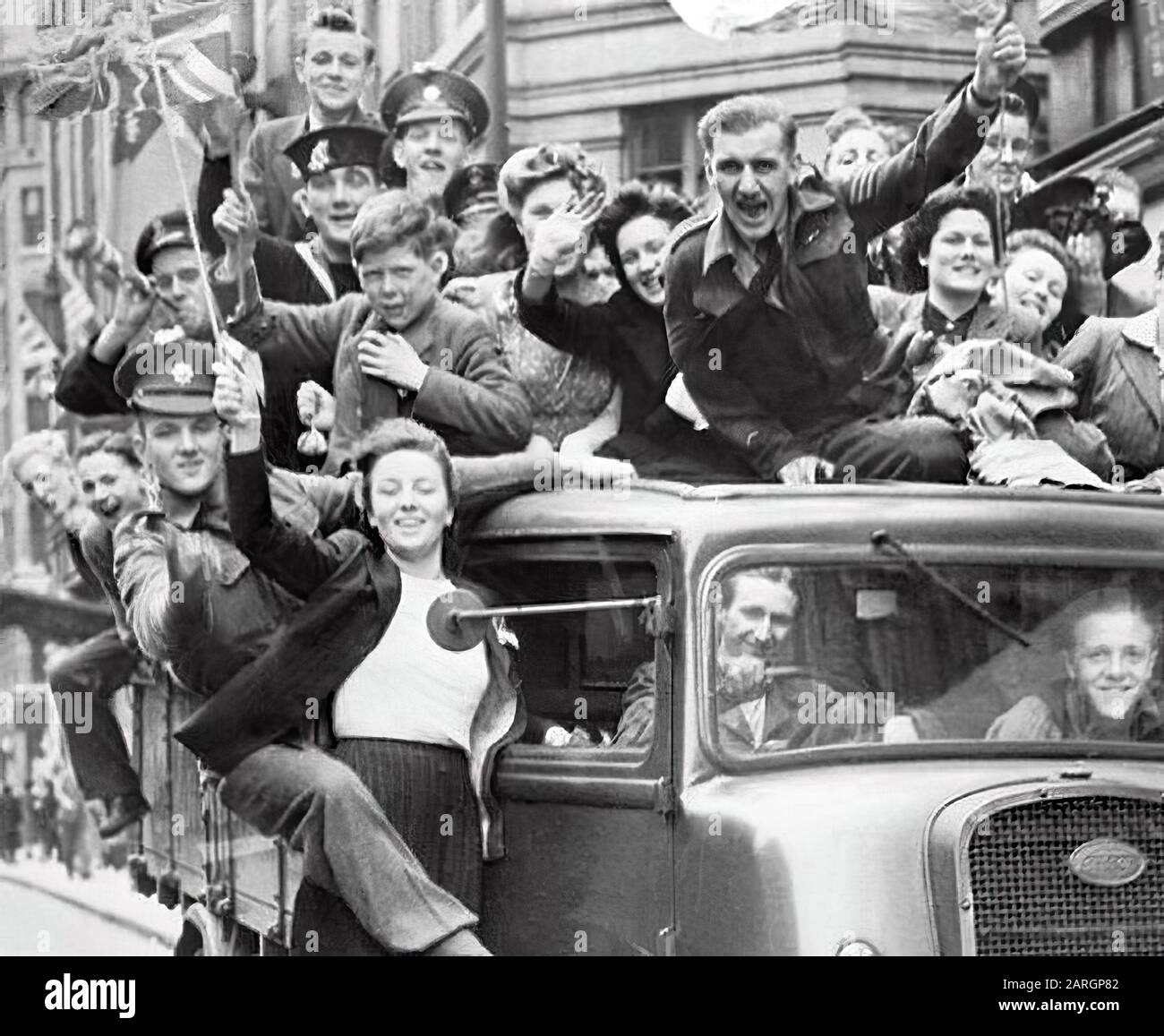 Célébrations du jour de la VE, Londres, 8 mai 1945 Banque D'Images