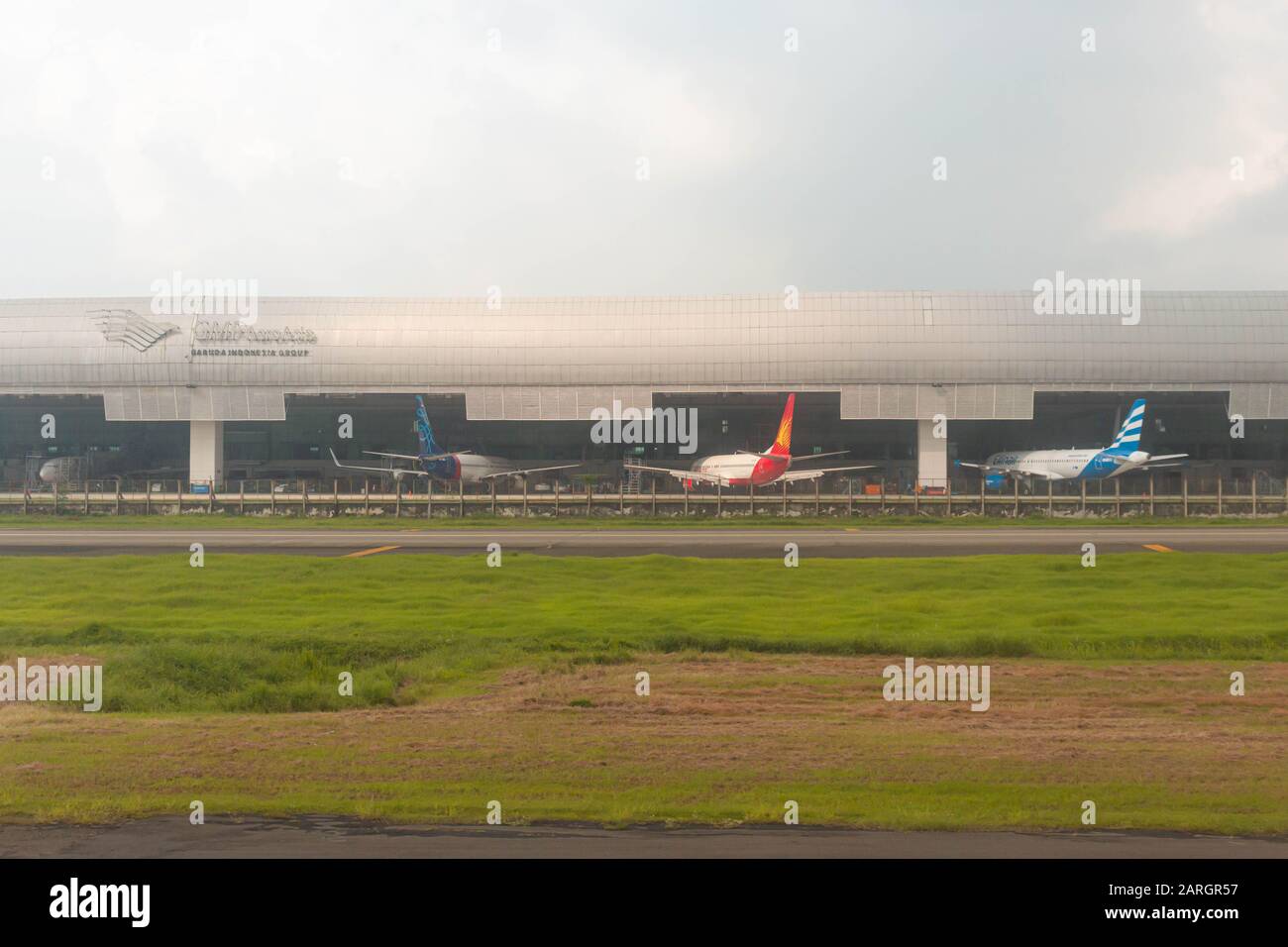 Photo De L'Installation De Maintenance De Garuda Aeroasia À L'Aéroport International De Jakarta Soekarno-Hatta Banque D'Images