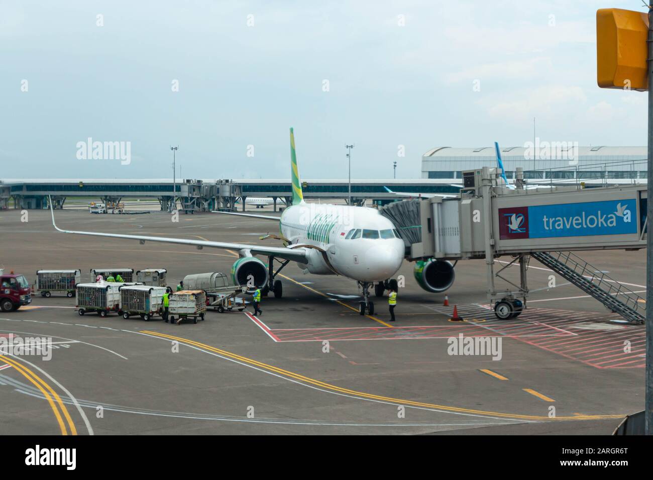 Citilink Airbus A 320-214(WL) PK-GQJ à l'aéroport international Soekarno-Hatta Banque D'Images